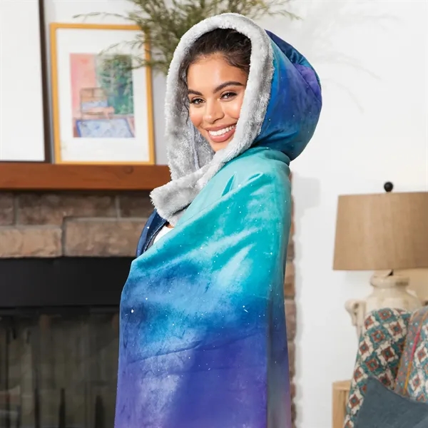 50" x 60" fully custom hooded blanket featuring adjustable snaps.... from ASI 90913 Terry Town