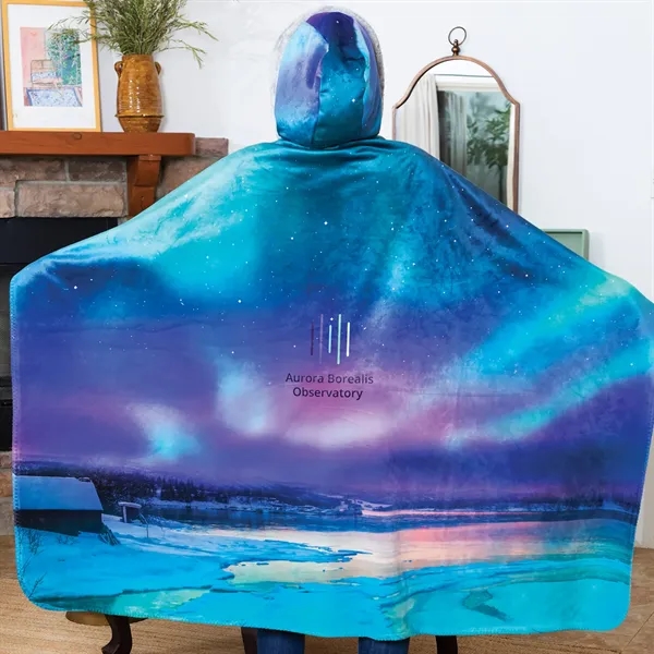 50" x 60" fully custom hooded blanket featuring adjustable snaps.... from ASI 90913 Terry Town