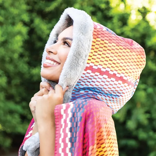 60" x 80" hooded blanket with 3 adjustable snaps.... from ASI 90913 Terry Town