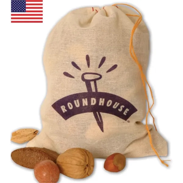 Lightweight natural cotton drawstring bag with single drawstring.... from ASI 41630 Brave USA / Brave USA
