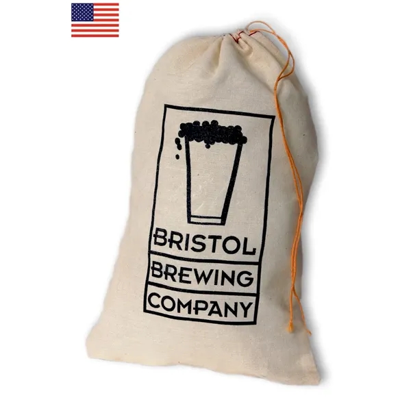 Lightweight natural cotton drawstring bag with single drawstring.... from ASI 41630 Brave USA / Brave USA