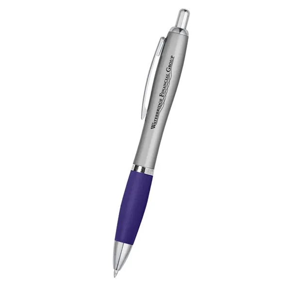 Ballpoint pen with plunger action and rubberized grip.... from ASI 61125 Hit Promotional Products / Hit®
