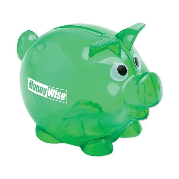 Small plastic piggy bank with removable plug on bottom.... from ASI 98360 WOWLine / WOWLine®