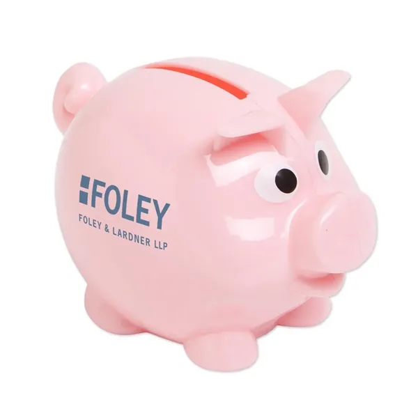 Small plastic piggy bank with removable plug on bottom.... from ASI 98360 WOWLine / WOWLine®