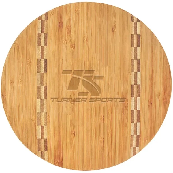11.75" Round Bamboo Cutting Board with Butcher Block Inlay... from ASI 73010 Natico Originals Inc