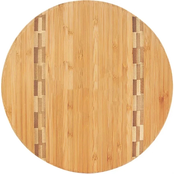 9.75" Round Bamboo Cutting Board with Butcher Block Inlay... from ASI 73010 Natico Originals Inc