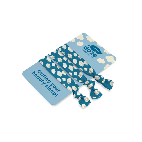 Full color set of 3 hair ties with a retail-style packaging... from ASI 45657 Pop! Promos