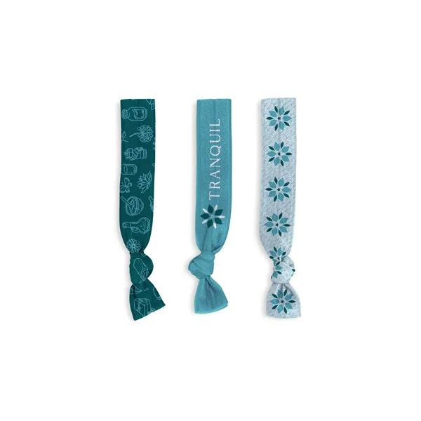 Full color set of 3 hair ties with a retail-style packaging... from ASI 45657 Pop! Promos