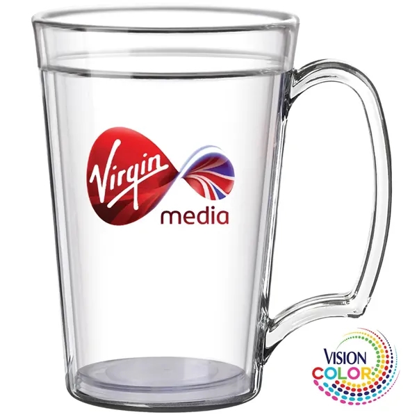 Desktop Mug - 15 oz. Crystal clear acrylic construction.... from ASI 80060 VisionUSA