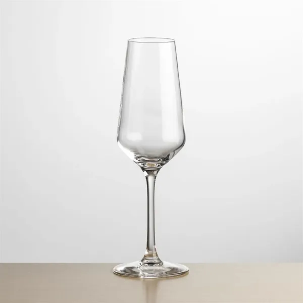 The Mandelay Flute Glass features cold cut sheer rims and a... from ASI 84592 St Regis Group
