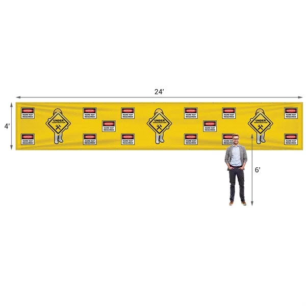 4' H x 24' W Polyester Mesh Banner-Many indoor and outdoor... from ASI 80228 Quinn