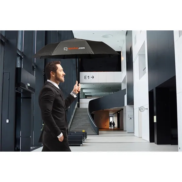 Fully automatic umbrella with a 46" arc; charges via the included... from ASI 76730 Peerless Umbrella Co Inc / Threads By Peerless