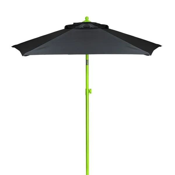 7' black paneled market umbrella with brightly colored frame.... from ASI 76730 Peerless Umbrella Co Inc / Threads By Peerless