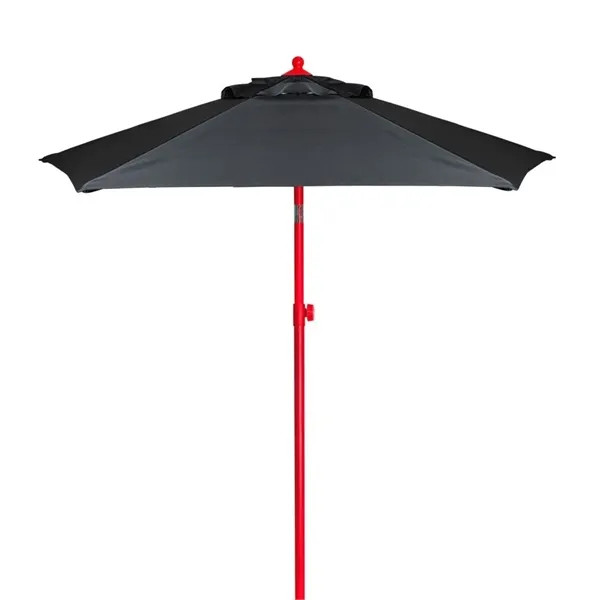7' black paneled market umbrella with brightly colored frame.... from ASI 76730 Peerless Umbrella Co Inc / Threads By Peerless