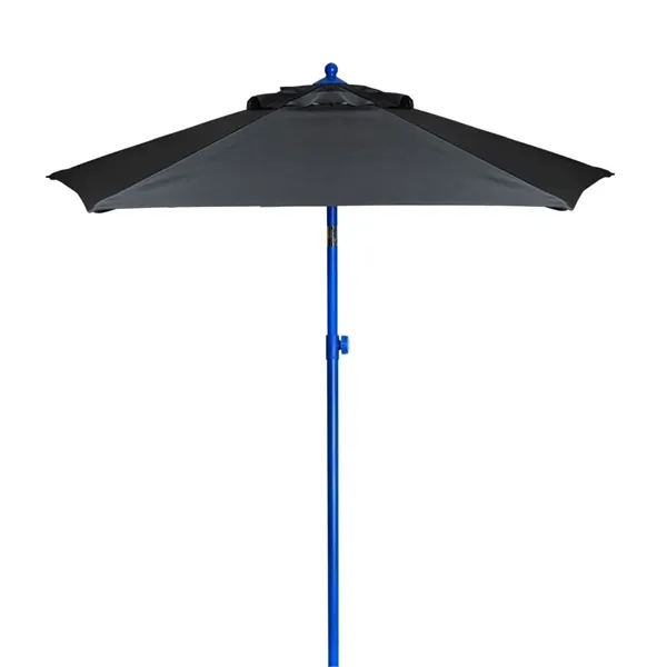 7' black paneled market umbrella with brightly colored frame.... from ASI 76730 Peerless Umbrella Co Inc / Threads By Peerless