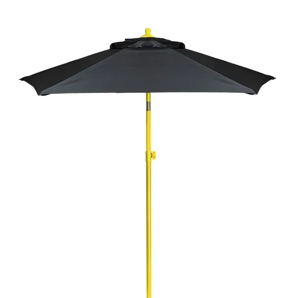 7' black paneled market umbrella with brightly colored frame.... from ASI 76730 Peerless Umbrella Co Inc / Threads By Peerless