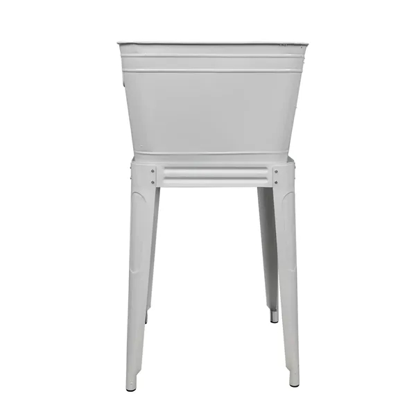 Party tub cooler with stand; made of silver galvanized steel.... from ASI 76730 Peerless Umbrella Co Inc / Threads By Peerless