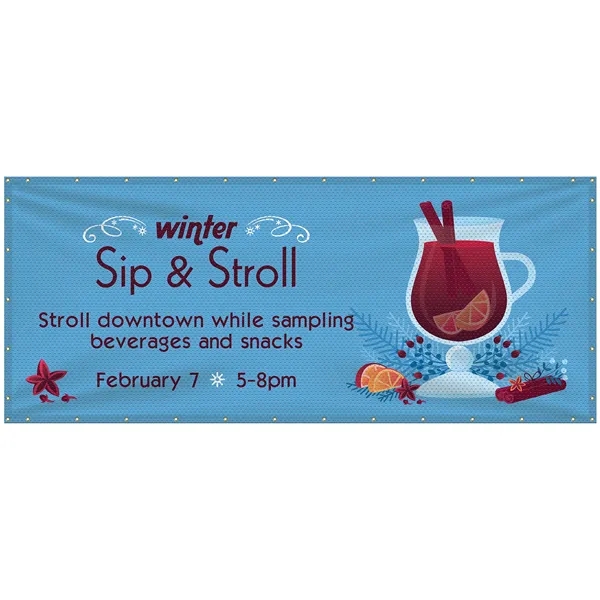 5' H x 12' W Polyester Mesh Banner-Many indoor and outdoor... from ASI 80228 Quinn