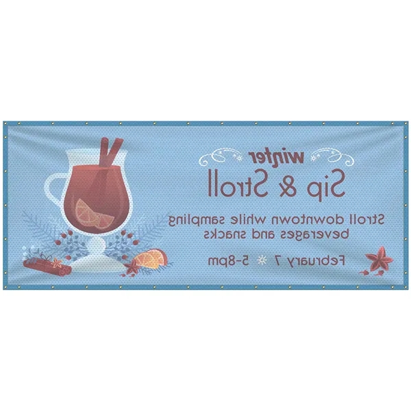 5' H x 12' W Polyester Mesh Banner-Many indoor and outdoor... from ASI 80228 Quinn