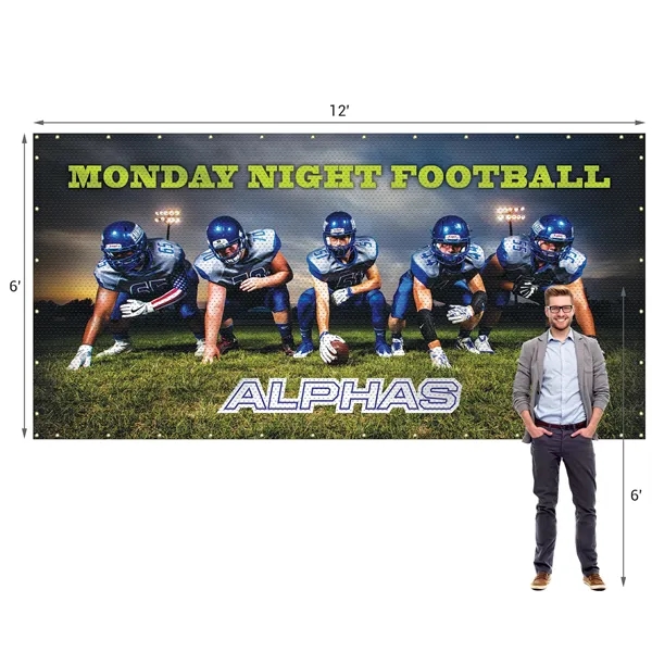 6' H x 12' W Polyester Mesh Banner-Many indoor and outdoor... from ASI 80228 Quinn