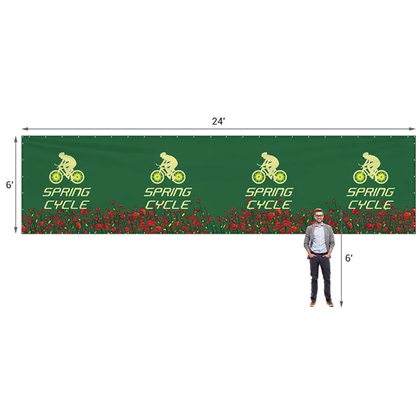 6' H x 24' W Polyester Mesh Banner-Many indoor and outdoor... from ASI 80228 Quinn