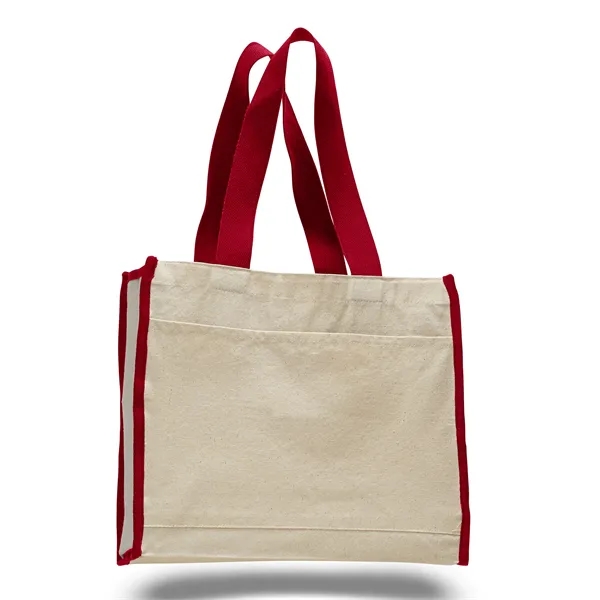 Cotton tote made of 12 oz. cotton canvas with large grommets... from ASI 34046 Allcasion Travelware Co