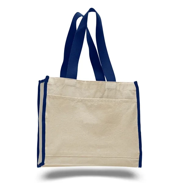 Cotton tote made of 12 oz. cotton canvas with large grommets... from ASI 34046 Allcasion Travelware Co