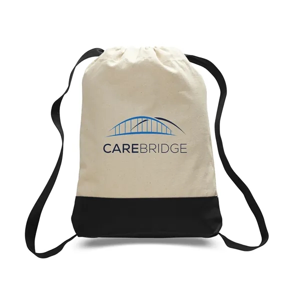 Backpack with zippered front pocket and a drawstring closure.... from ASI 34046 Allcasion Travelware Co