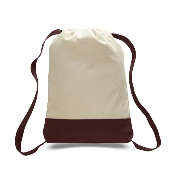 Backpack with zippered front pocket and a drawstring closure.... from ASI 34046 Allcasion Travelware Co