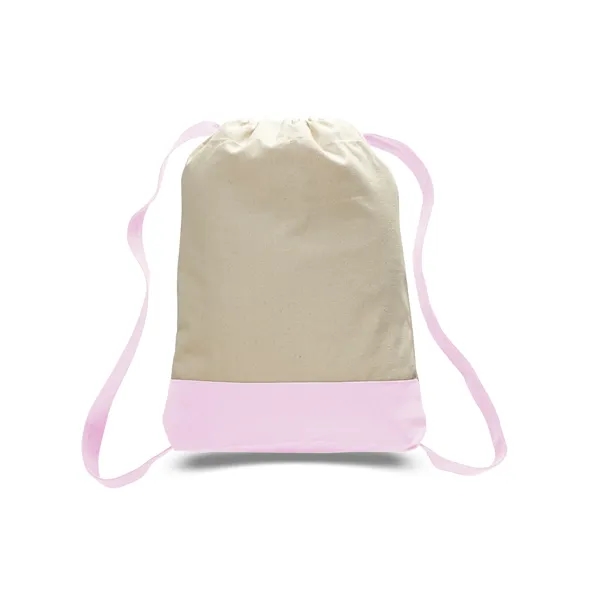 Backpack with zippered front pocket and a drawstring closure.... from ASI 34046 Allcasion Travelware Co