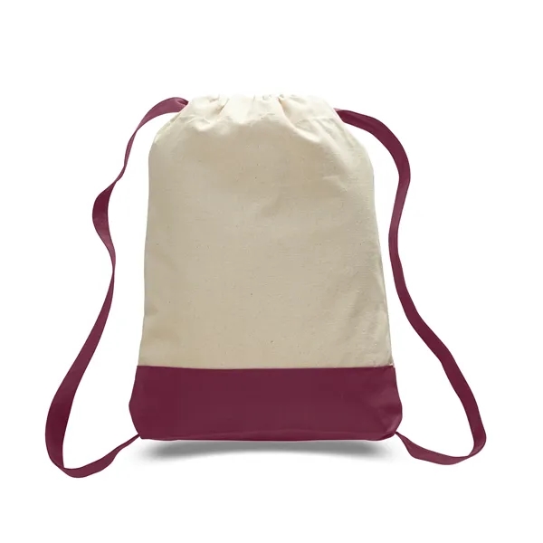 Backpack with zippered front pocket and a drawstring closure.... from ASI 34046 Allcasion Travelware Co