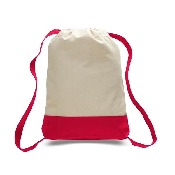 Backpack with zippered front pocket and a drawstring closure.... from ASI 34046 Allcasion Travelware Co