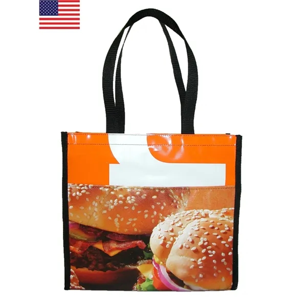 Recycled banner tote bag with front and back open pockets.... from ASI 41630 Brave USA / Brave USA
