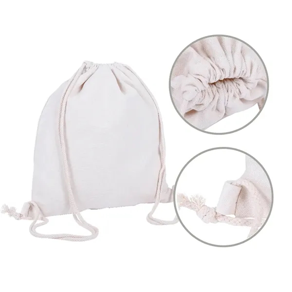 17" x 15", 10 oz cotton canvas drawstring backpack plus 1c1p... from ASI 37218 Athena Promo (tm)
