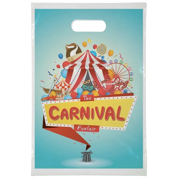 Digital Full-Color Die Cut Handle Plastic Bag with generous imprint area... from ASI 37940 Bag Makers Inc