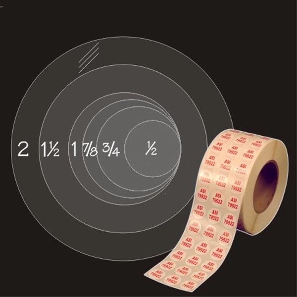 Label, Circle Clear Polypro 1.50" Diameter.... from ASI 57713 Glow Promotions / Glow Promotions