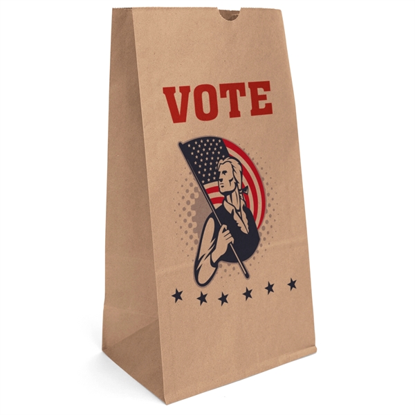 20# S.O.S. paper bag with serrated cut top and side gusset.... from ASI 37940 Bag Makers Inc