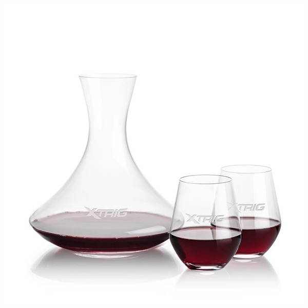 Lead free crystal 48oz. carafe with 2 or 4 wine glasses.... from ASI 84592 St Regis Group