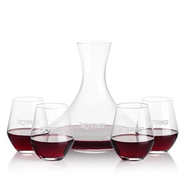 Lead free crystal 48oz. carafe with 2 or 4 wine glasses.... from ASI 84592 St Regis Group