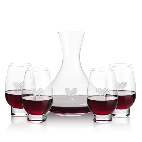 Lead free crystal 48oz. carafe with 2 or 4 wine glasses.... from ASI 84592 St Regis Group