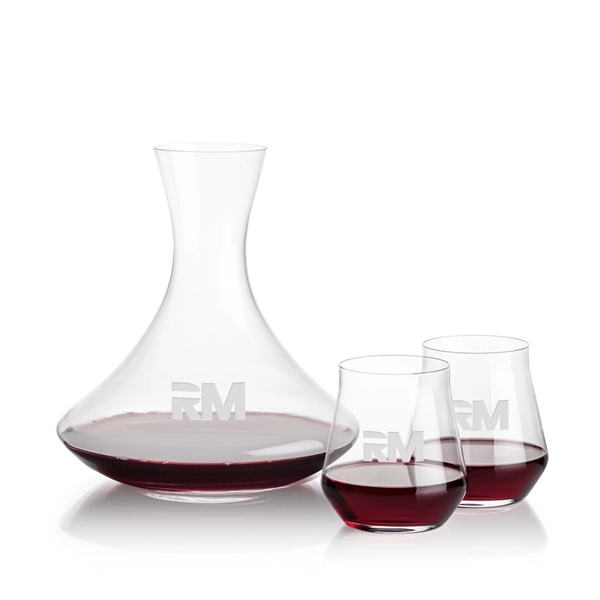Lead free crystal 48oz. carafe with 2 or 4 wine glasses.... from ASI 84592 St Regis Group