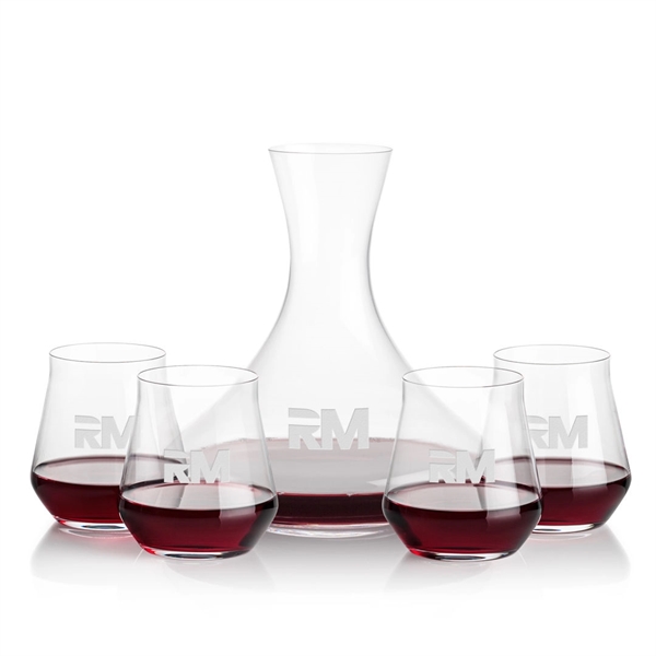 Lead free crystal 48oz. carafe with 2 or 4 wine glasses.... from ASI 84592 St Regis Group