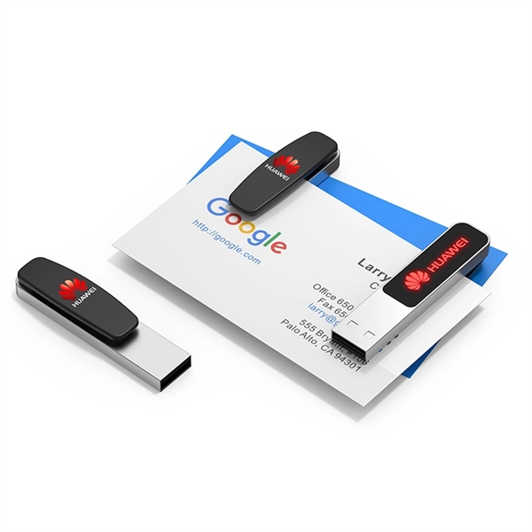 USB drive made of metal and plastic that lights up when... from ASI 63776 KTI Networks Inc