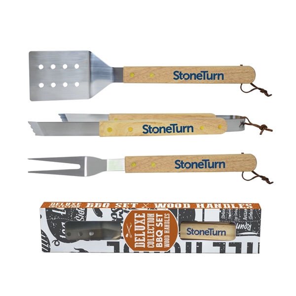 BBQ wood grill set that includes a turner and tong in... from ASI 38120 Ball Pro / Diversified Quality Kitchenware
