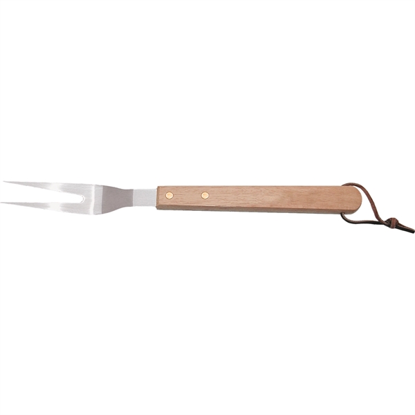 13 1/2" BBQ fork with a wooden handle, heavy-duty construction and... from ASI 38120 Ball Pro / Diversified Quality Kitchenware
