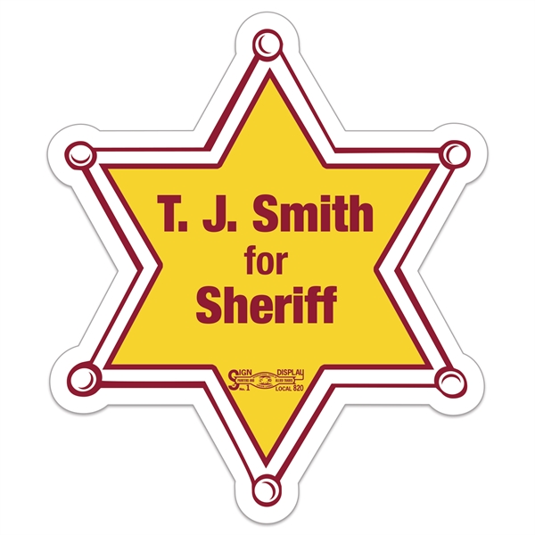 Star Stock Satin Lapel Sticker... from ASI 56950 Gill Studios Inc