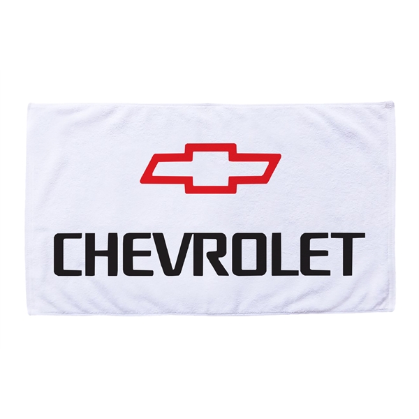 6 lbs/doz 24" x 42" screen printed white beach towel... from ASI 73520 Neet Feet / Kanata Towels