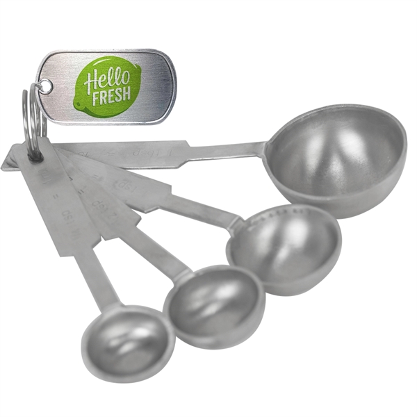 Set of four attached spoons made of stainless steel with 1/4... from ASI 38120 Ball Pro / Diversified Quality Kitchenware