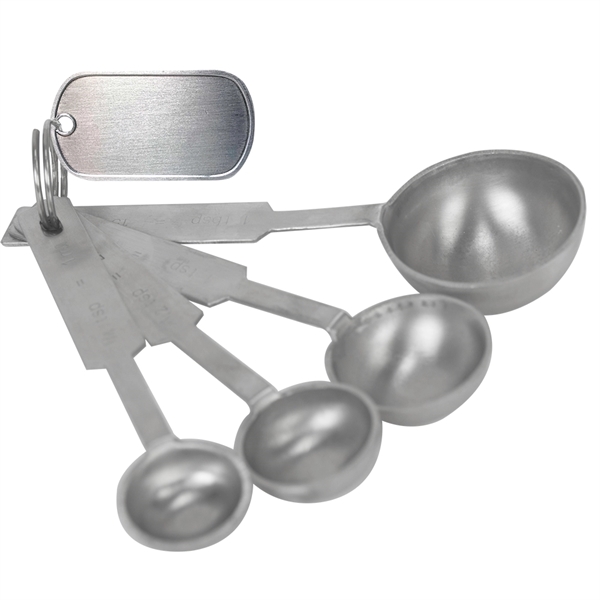 Set of four attached spoons made of stainless steel with 1/4... from ASI 38120 Ball Pro / Diversified Quality Kitchenware