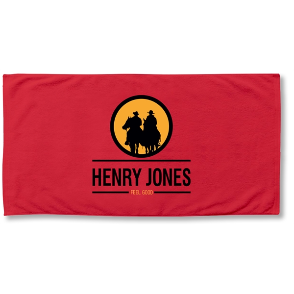 20 lbs/doz 35" x 70" screen printed beach towel... from ASI 73520 Neet Feet / Kanata Towels